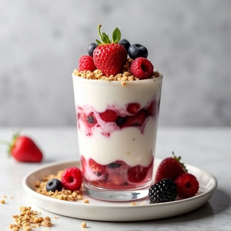 Creamy Greek Yogurt Protein Parfait with Mixed Berries