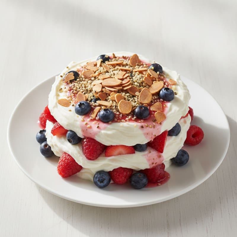 Greek Yogurt Protein Parfait with Mixed Berries