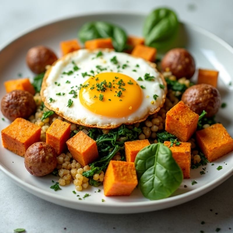 Crispy Sweet Potato and Fluffy Egg Scramble