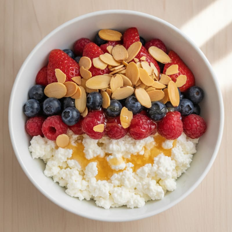 Creamy Cottage Cheese and Mixed Berry Parfait