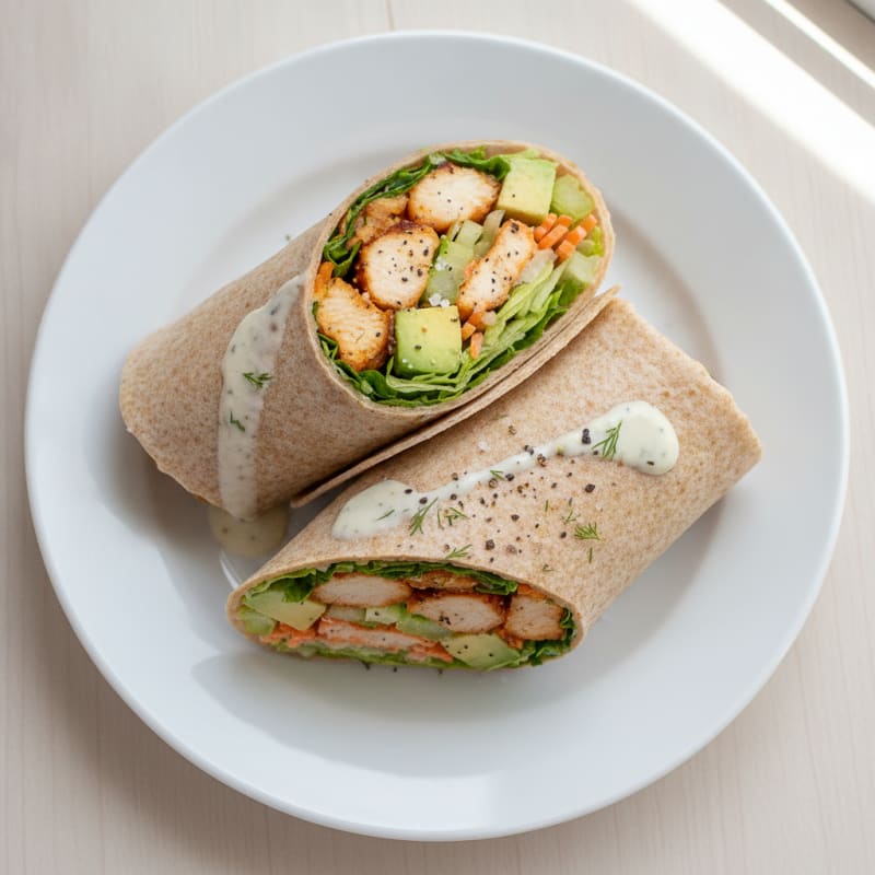 Buffalo Ranch Chicken Salad Wrap