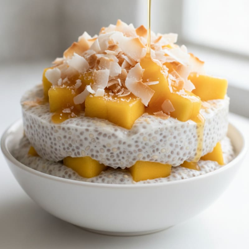 Tropical Chia Seed Pudding Parfait