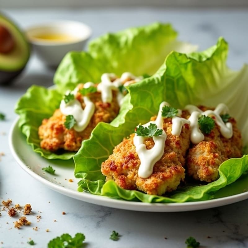 Crispy Chicken and Avocado Lettuce Wraps