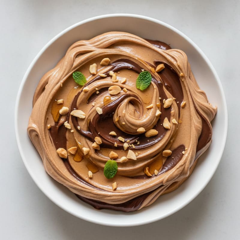 Greek Yogurt Protein Mousse with Cocoa and Peanut Butter