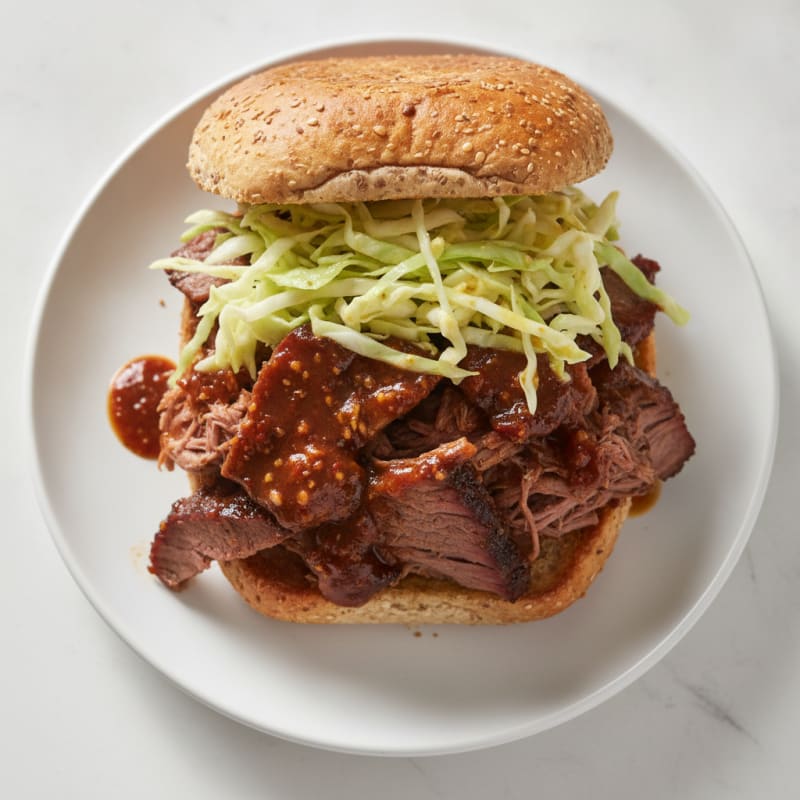 Slow Cooker Sweet & Smoky Chopped Brisket