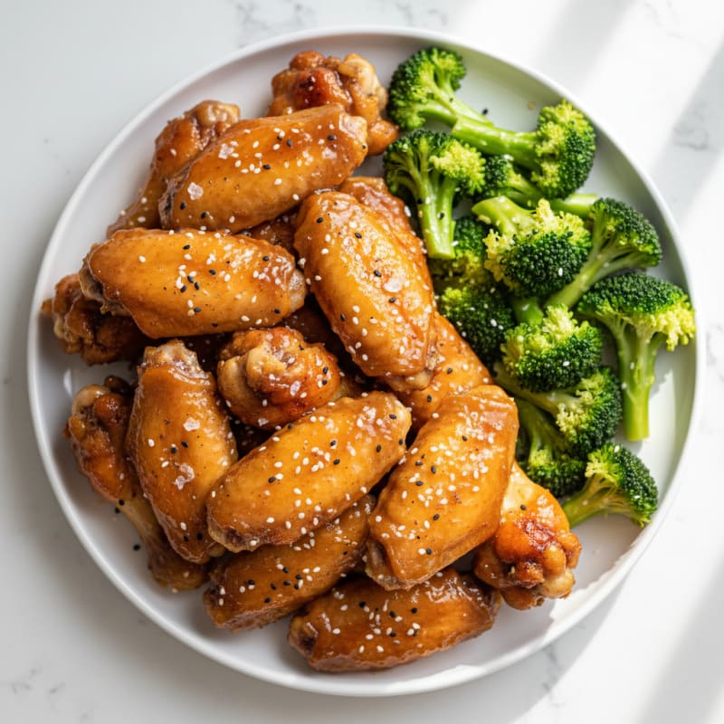 Crispy Honey-Garlic Chicken Wings