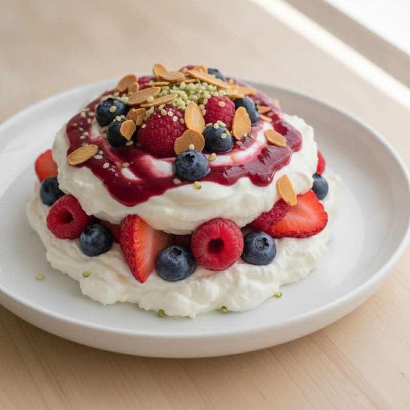 Greek Yogurt Protein Parfait with Mixed Berries