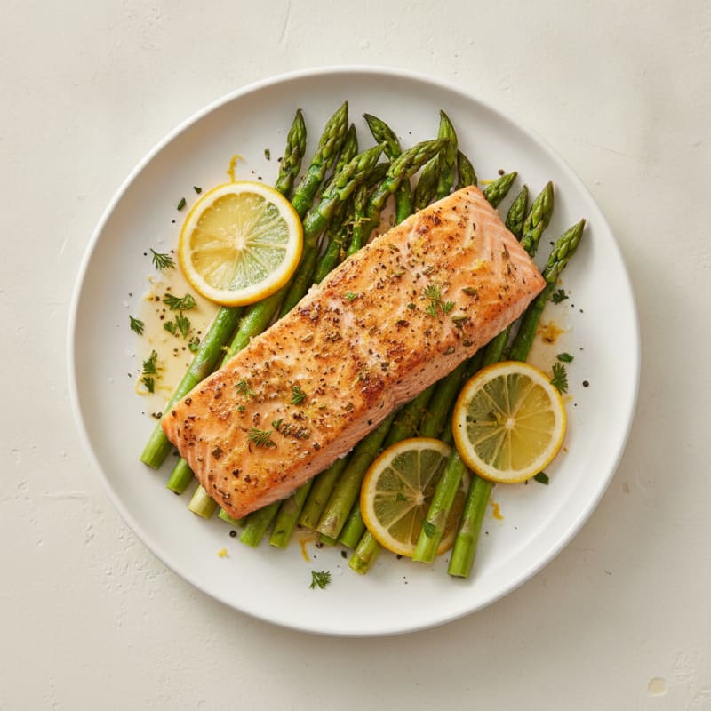 Lemon-Herb Baked Salmon with Asparagus