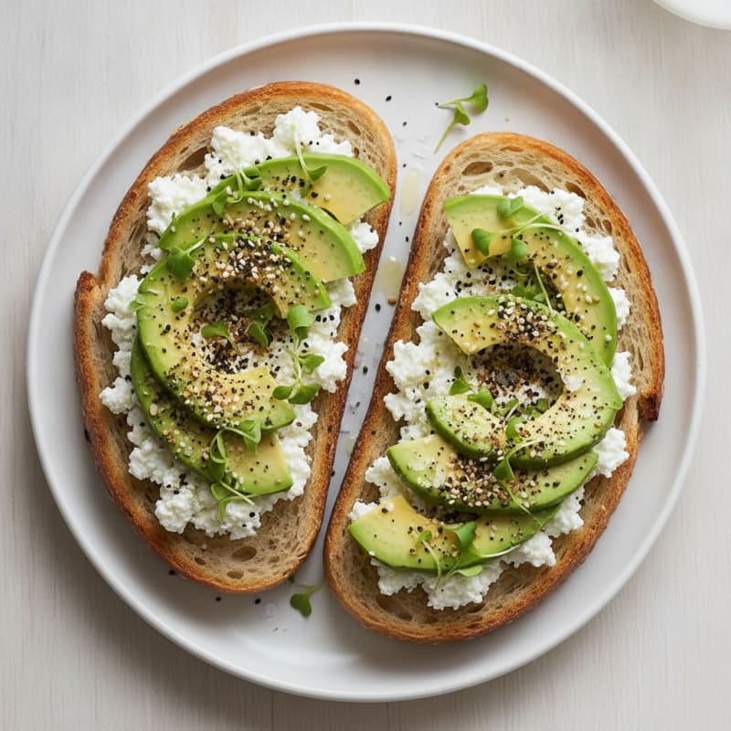 Cottage Cheese Sourdough Toast