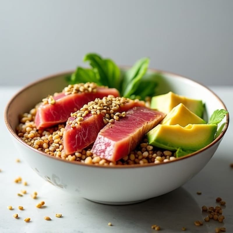 Fresh Tuna and Avocado Sesame Rice Bowl