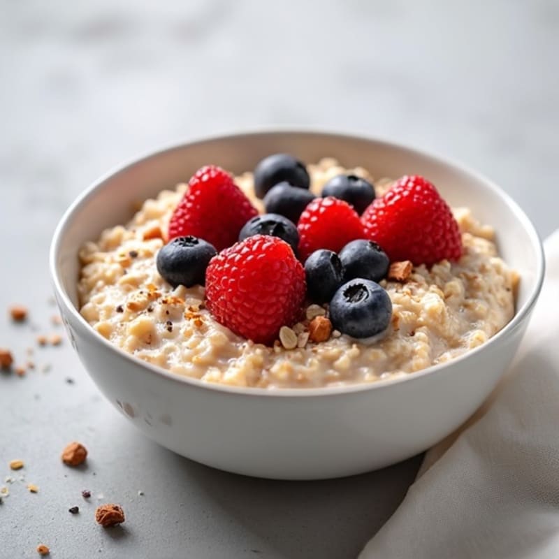 Creamy Protein Oatmeal with Fresh Berries