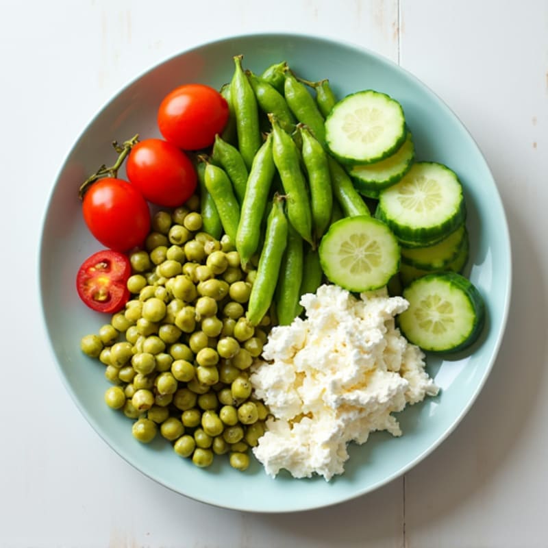 Cottage Cheese and Edamame Protein Plate