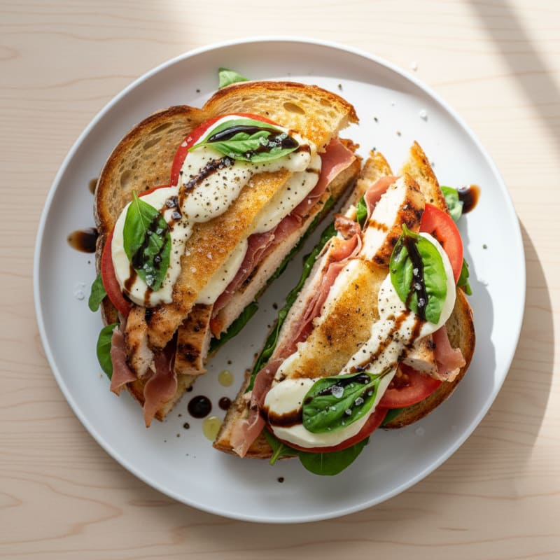 Grilled Caprese Prosciutto Sandwich