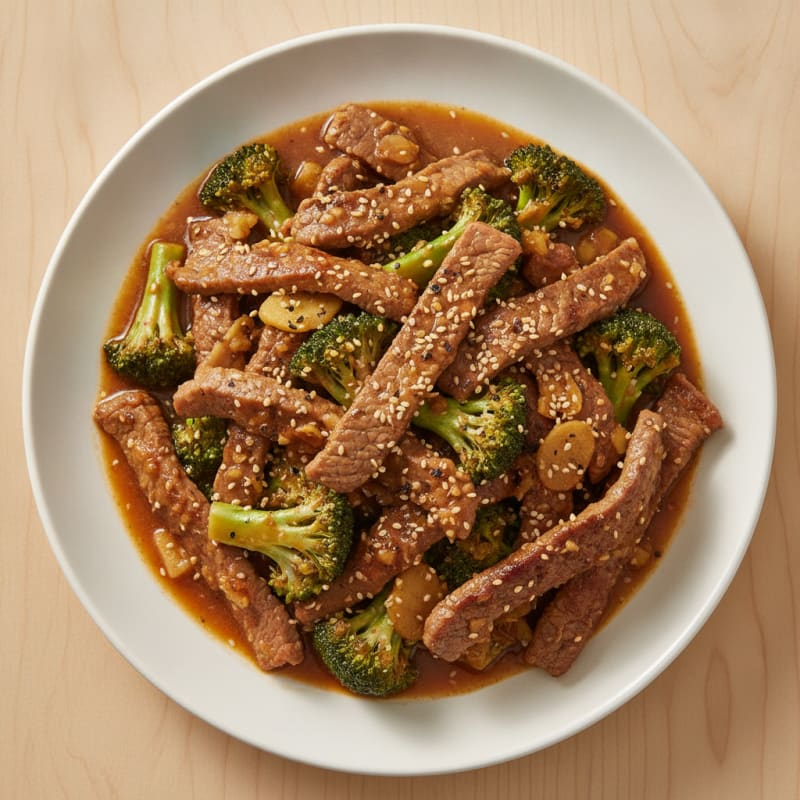 Garlic Beef Stir-Fry with Broccoli