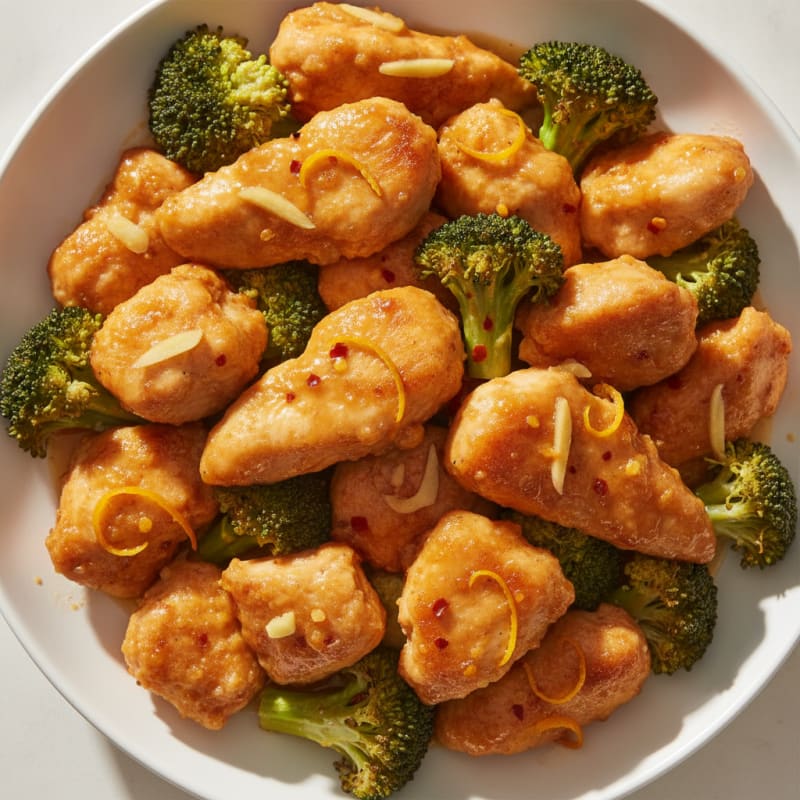 Baked Orange Chicken and Broccoli