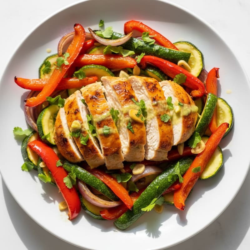 Zesty Cilantro-Lime Chicken with Roasted Vegetables