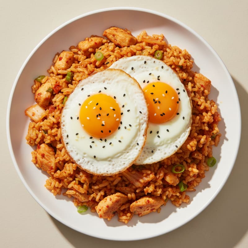 Kimchi Fried Rice with Fried Egg