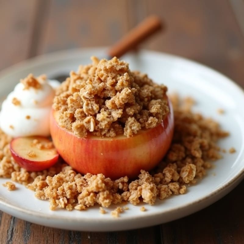 Baked Spiced Apples with Crispy Oat Crumble