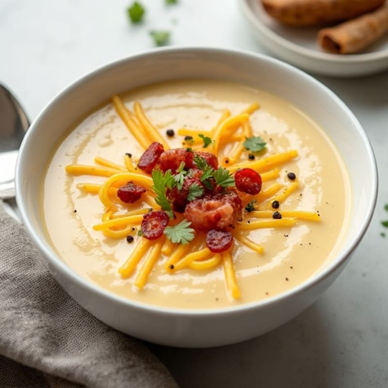 Healthy Creamy Baked Potato Soup