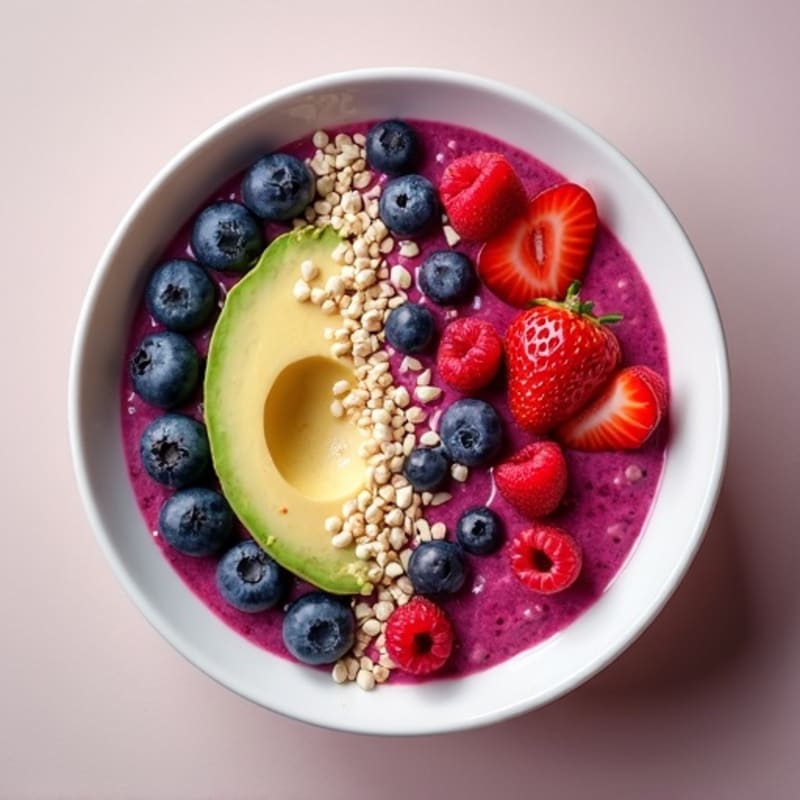 Creamy Triple Berry Protein Smoothie Bowl