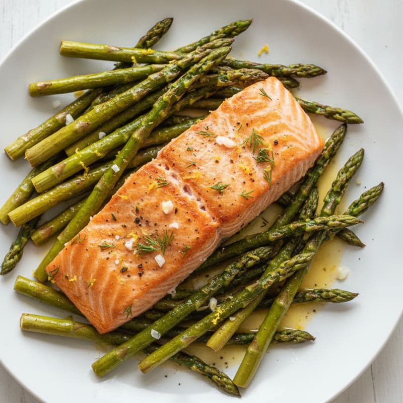Lemon-Herb Salmon with Roasted Asparagus