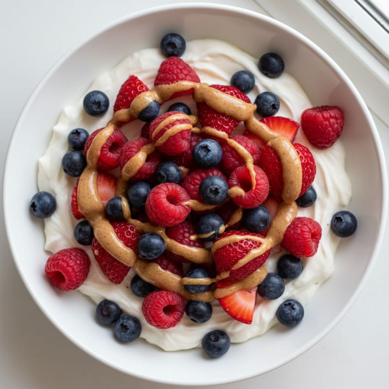 Silky Greek Yogurt Protein Pudding with Berries