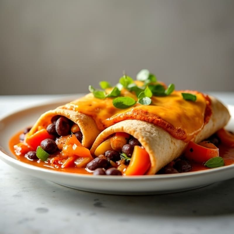 Chili Chicken and Veggie Baked Enchiladas