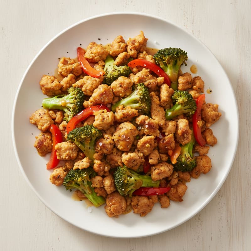 Ground Chicken and Broccoli Stir-Fry