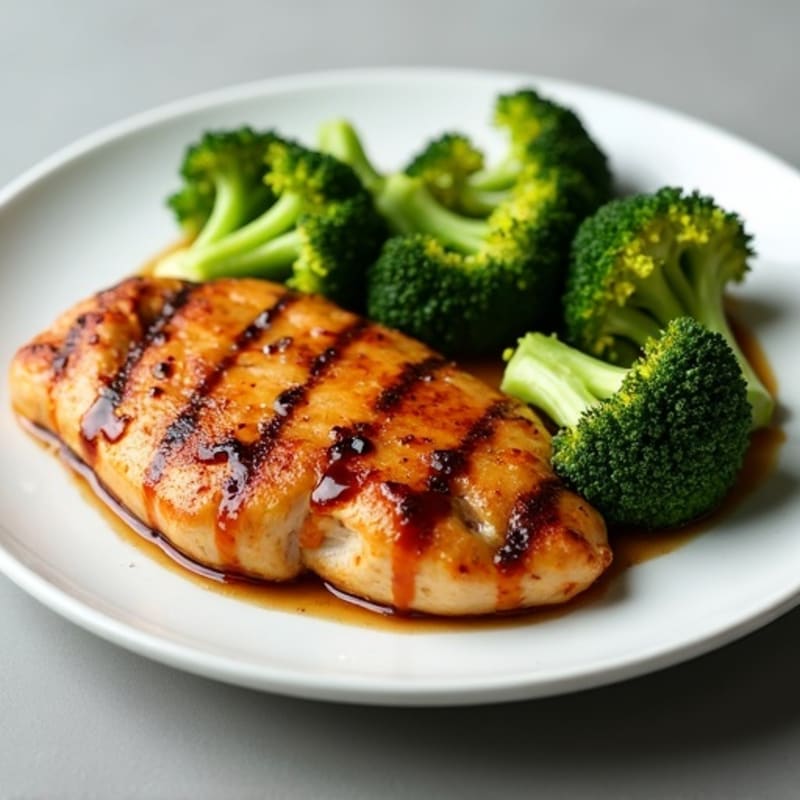 Baked Teriyaki Chicken with Roasted Broccoli