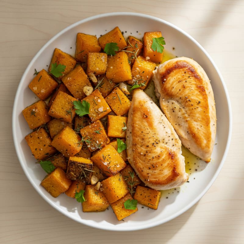 Roasted Hokkaido Pumpkin with Herbs