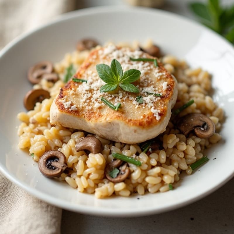 Healthy Creamy Mushroom Risotto