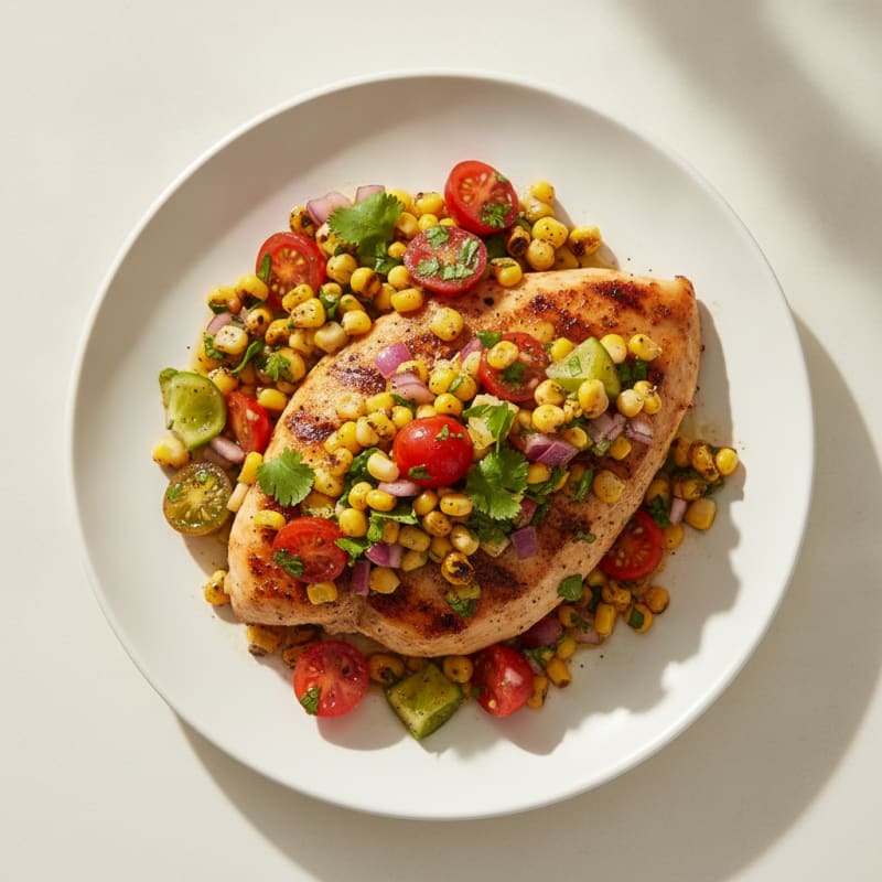 Chicken Breast with Roasted Corn Salsa