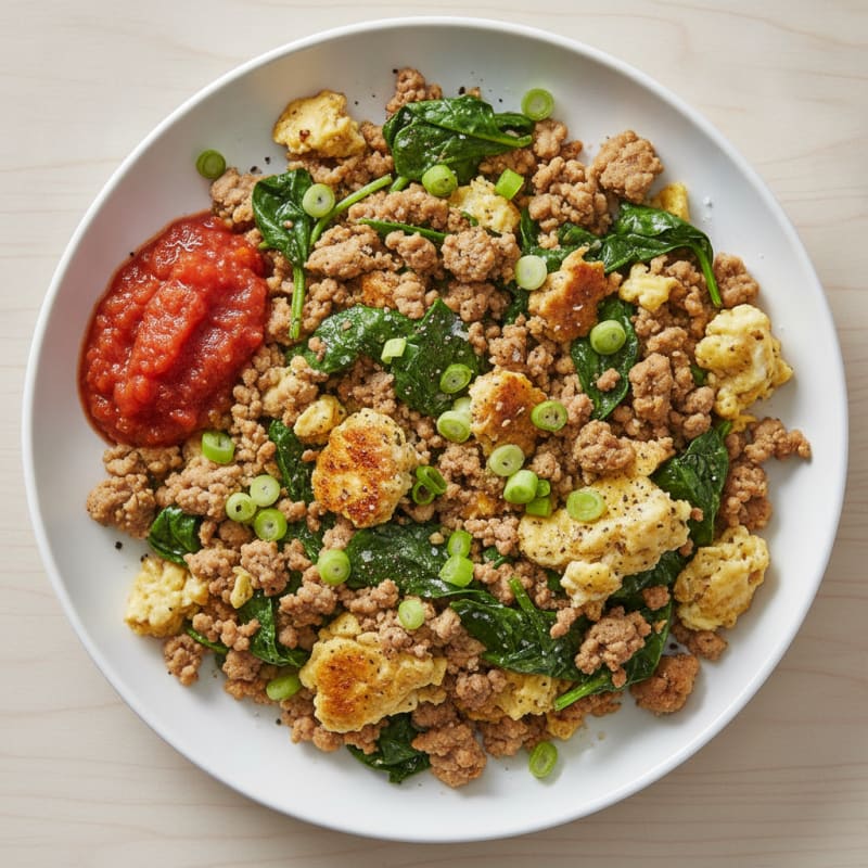 High-Protein Savory Turkey Scramble