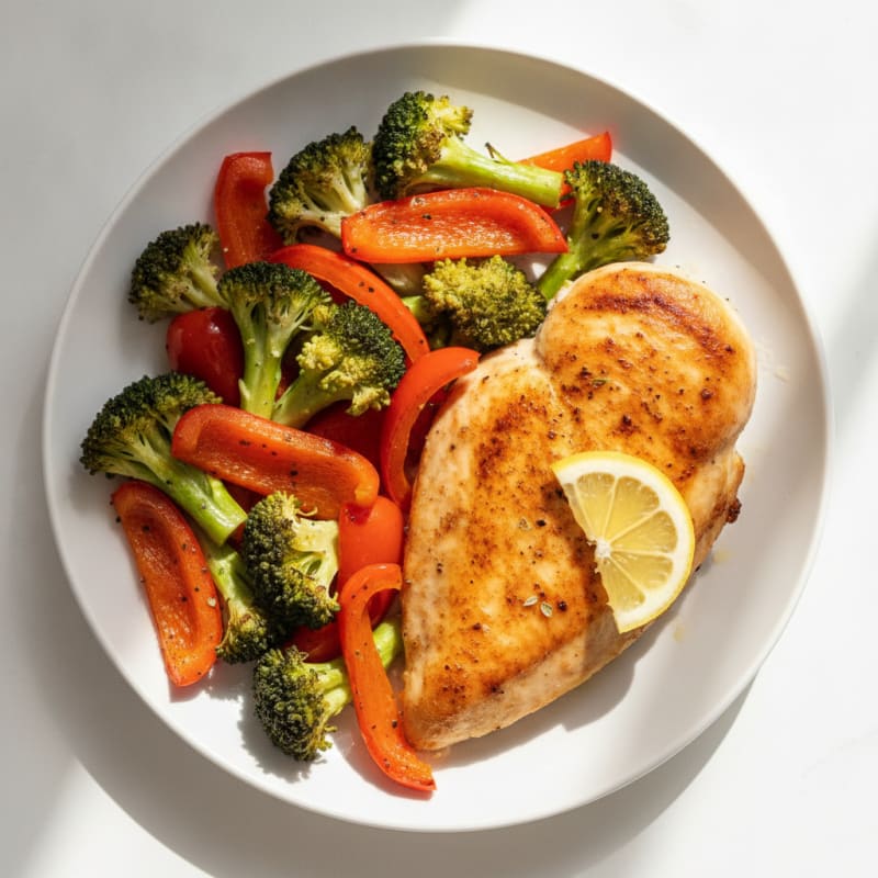 Pan-Seared Chicken with Roasted Vegetables