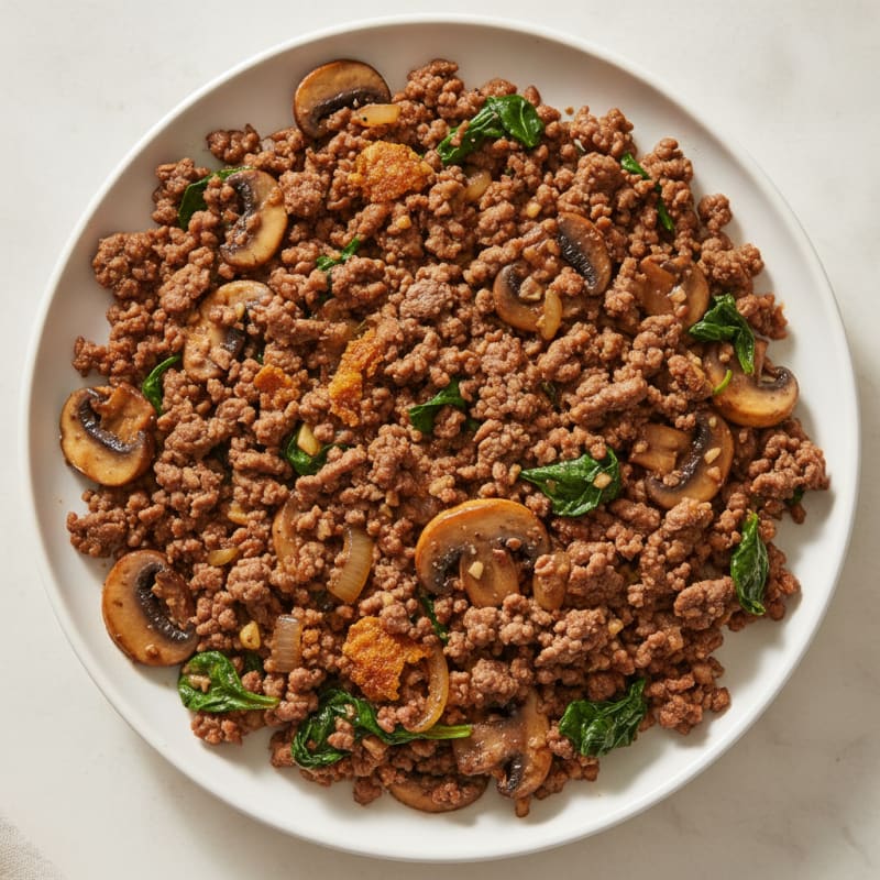 Savory Ground Beef and Mushroom Skillet