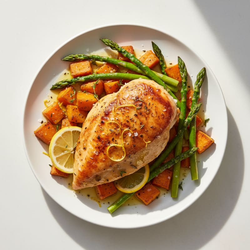 Crispy Lemon-Herb Roasted Chicken