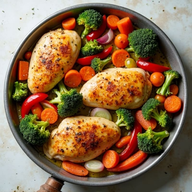 Sheet Pan Lemon Herb Chicken with Crispy Roasted Vegetables