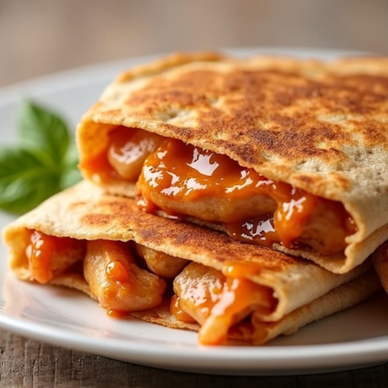 Crispy BBQ Chicken Whole Wheat Quesadilla