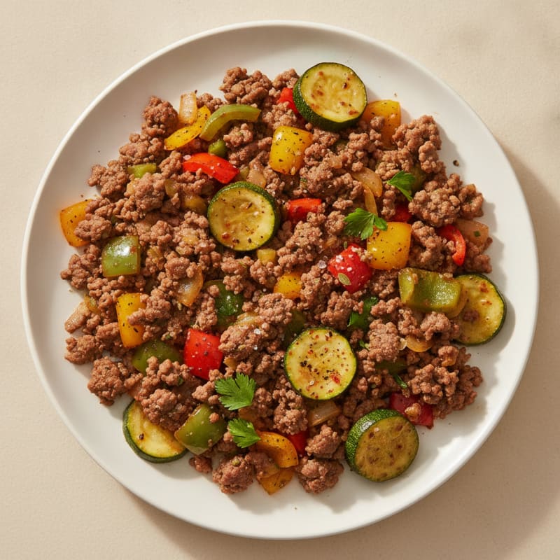 Savory Ground Beef and Vegetable Skillet