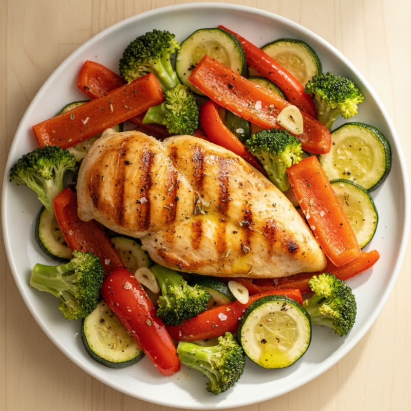 Lemon-Herb Chicken Breast with Roasted Vegetables