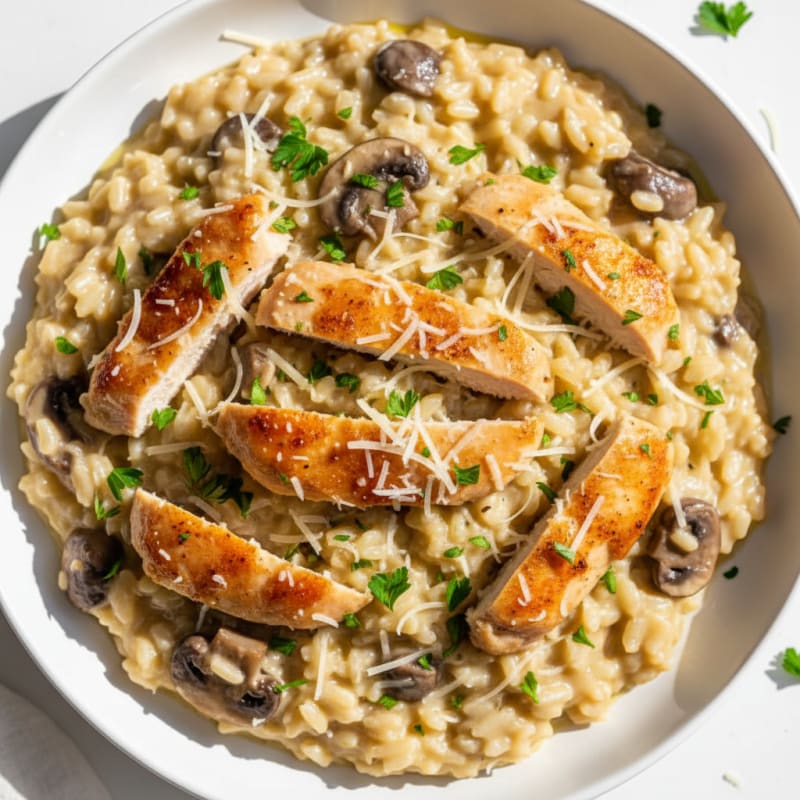 Creamy Parmesan Mushroom Risotto