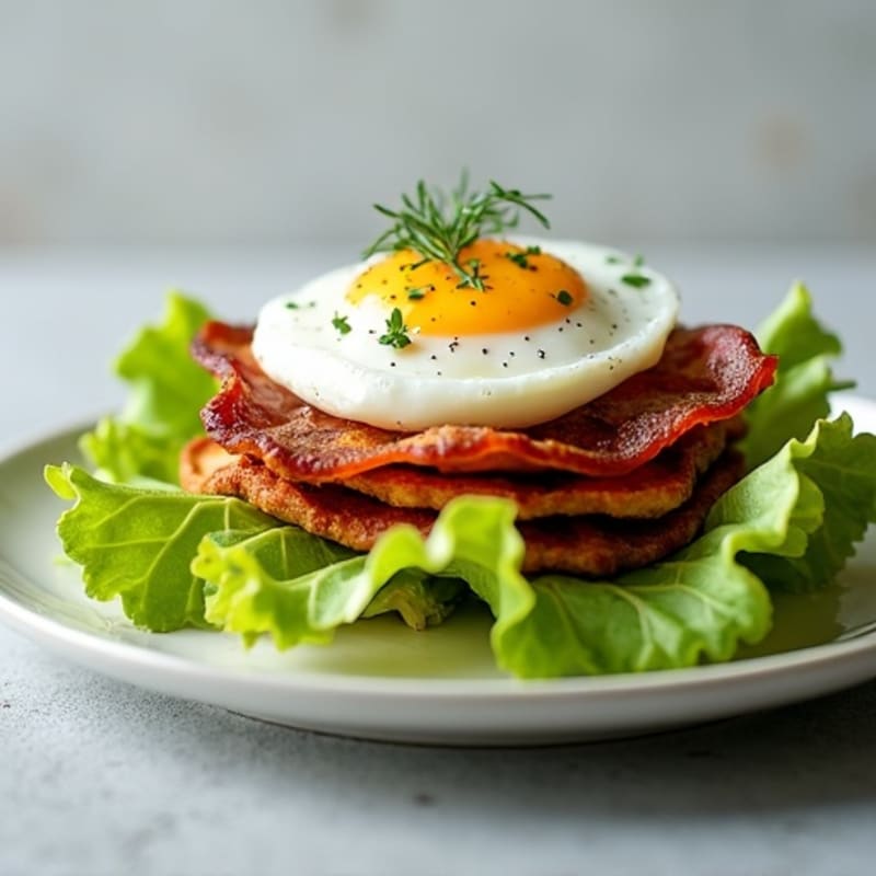 Crispy Turkey Bacon Lettuce Stack with Herb Aioli