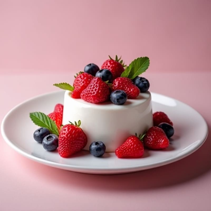 Silky Greek Yogurt Protein Mousse with Mixed Berries
