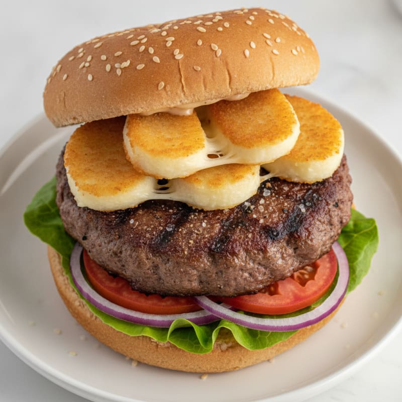 Mozzarella Stick Beef Burger