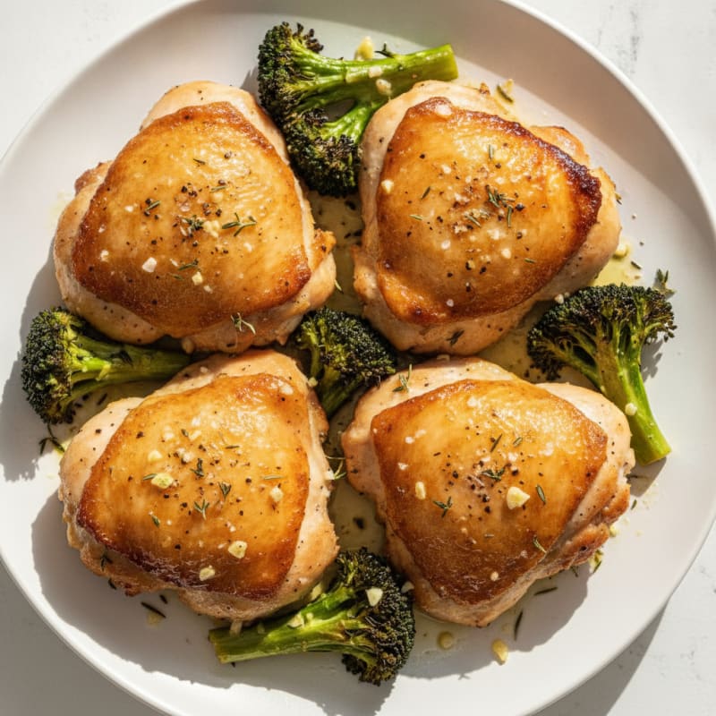 Garlic Herb Roasted Chicken Thighs