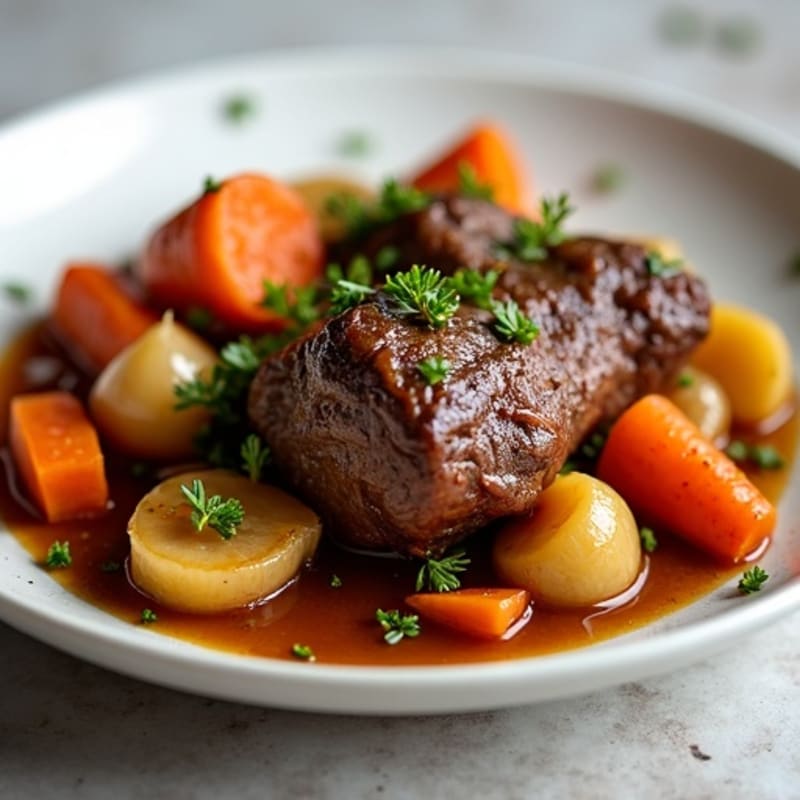 Warmly Spiced Braised Lamb with Root Vegetables