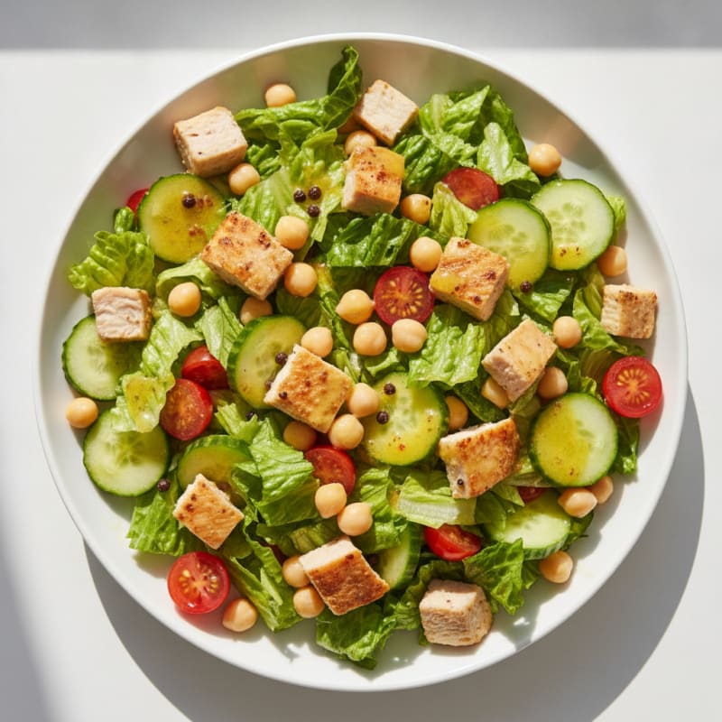 Chopped Turkey Salad with Chickpeas and Lemon Vinaigrette