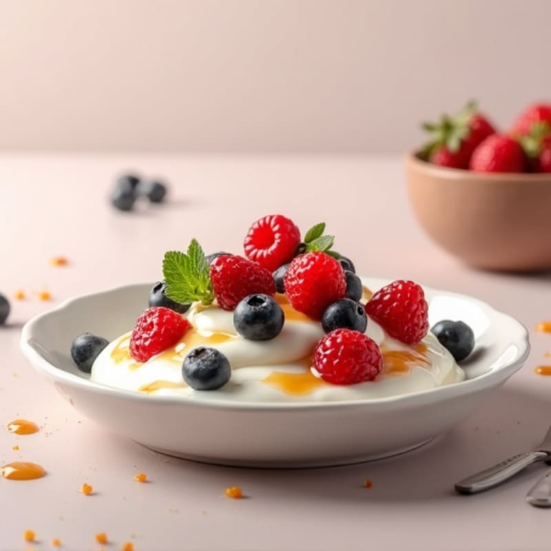 Greek Yogurt with Whey Protein and Mixed Berries