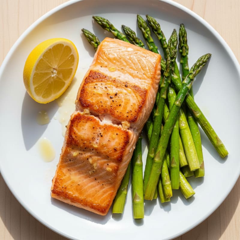 Seared Salmon with Roasted Asparagus
