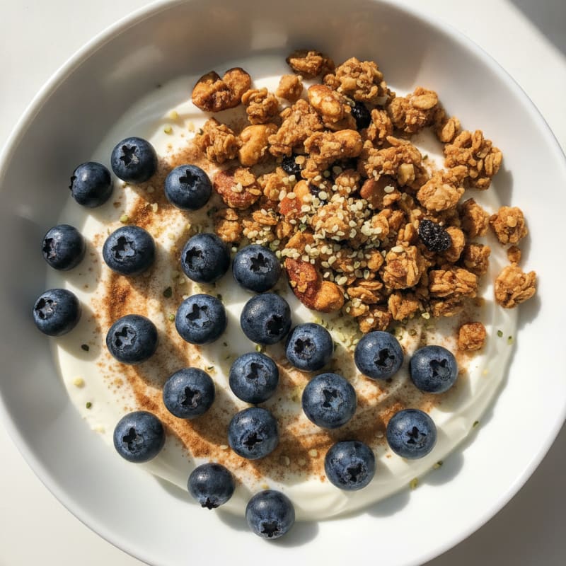 High-Protein Vanilla Berry Yogurt Bowl